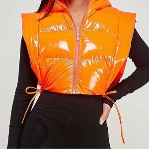 36 Point 5 Bright Orange Puffer Vest